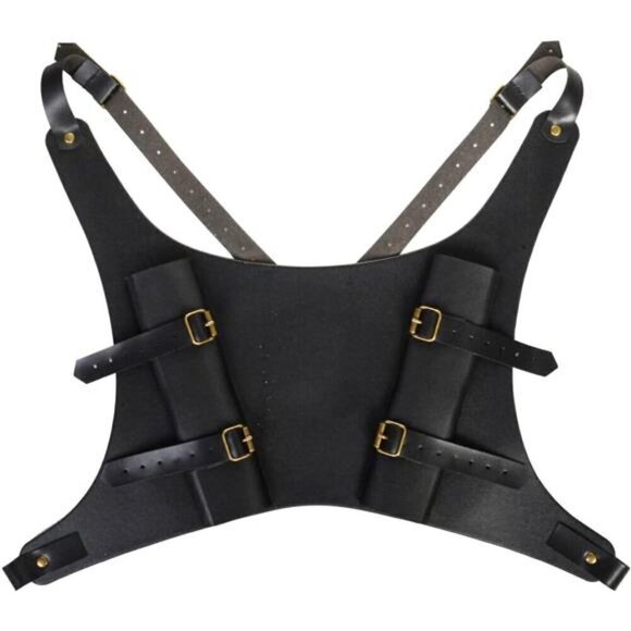 Sword Frog Medieval Faux Leather Back Sheath Holster Vintage Belt Prop Halloween - Picture 2 of 7